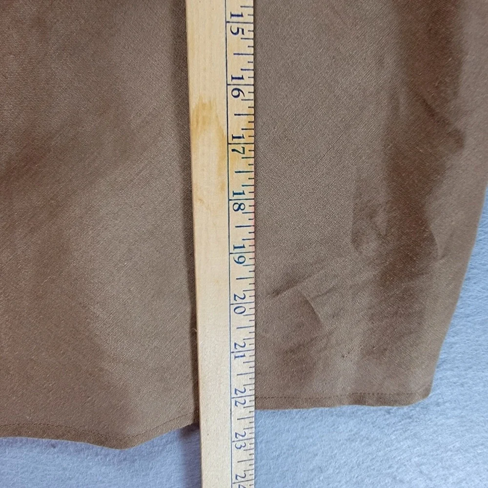 Allison Taylor Linen Tank‎ Top Womens L Beaded Sequin Tank Top Neutral Natural - Picture 10 of 12